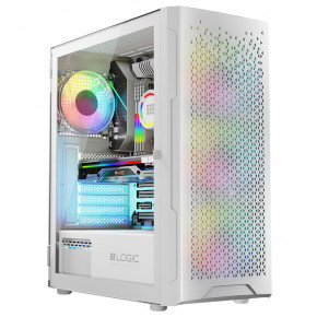  LogicConcept ARAMIS MESH+GLASS ARGB fans 4x120mm WHITE   ATX (AT-ARAMIS-20-0000000-0002)