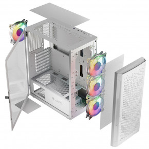  LogicConcept ARAMIS MESH+GLASS ARGB fans 4x120mm WHITE   ATX (AT-ARAMIS-20-0000000-0002) 14