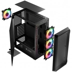  LogicConcept PORTOS MESH+GLASS ARGB fans 4x120mm BLACK   ATX (AT-PORTOS-10-0000000-0002) 14