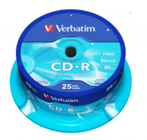   CD-R Verbatim 700MB 52x Cake 25  Extra Protection