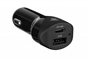   2E Dual USB Car Charger Type-C Power Delivery black (2E-ACR18WQC) 3