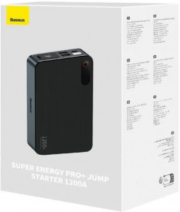 -  Baseus Super Energy Pro+ 1200A Car Jump Starter 12000mAh (C00245700111-00)