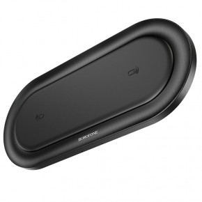    Borofone BQ7 Prominent dual 10W wireless fast charger Black (BQ7B)