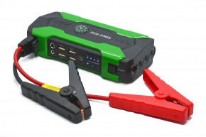     (CarJump Starter)+Power Bank HQ-Tech High-Power 28000mAh, 12V@200/600A, 4xUSB, SOS+LED, Box, Green 3