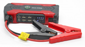     (CarJump Starter)+Power Bank HQ-Tech High-Power 28000mAh Red, 12V@200/600A, 4xUSB, SOS+LED, Box