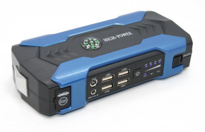     (CarJump Starter)+Power Bank HQ-Tech High-Power 28000mAh, 12V@200/600A, 4xUSB, SOS+LED, Box, Blue