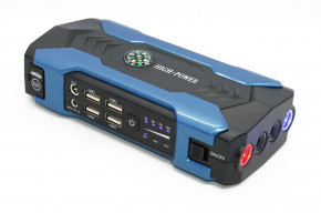     (CarJump Starter)+Power Bank HQ-Tech High-Power 28000mAh, 12V@200/600A, 4xUSB, SOS+LED, Box, Blue 4