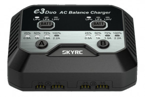    SkyRC e3 duo 20Wx2 2.2A /  Li-Pol/Li-Fe/Li-HV 2-3S  (SK-100164) (SK-100164)