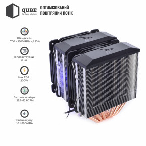   Qube QB-OL2100 (120mm/4pin/700-1500RPM/29.5Dba/6 . ) 5