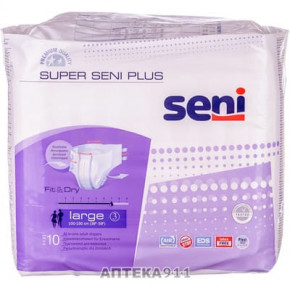    Seni Super Plus Large L/3 10 