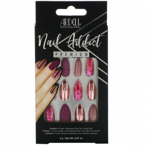  ,   , Nail Addict Premium, Chrome Pink Foil, Ardell, 2 