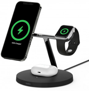    Belkin 3in1 MagSafe iPhone 12 Wireless Charger, black (WIZ009VFBK) 9