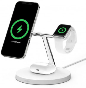    Belkin 3in1 MagSafe iPhone 12 Wireless Charger, white (WIZ009VFWH) 8