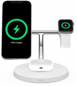    Belkin 3in1 MagSafe iPhone 12 Wireless Charger, white (WIZ009VFWH) 9