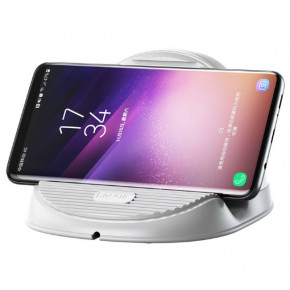   Baseus Silicone Horizontal Desktop Wireless Charger White 4