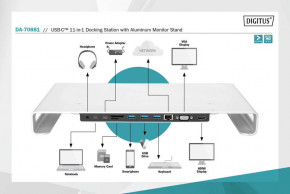 - Digitus 11--1     , USB Type-C, silver (DA-70881) 11