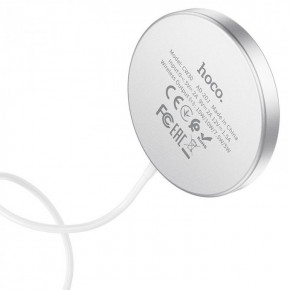   Hoco CW30 Pro Original series magnetic wireless fast charger Silver 5