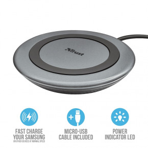   Trust Yudo10 Fast Wireless Charger, 10W, Black (22362) 7