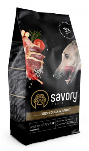     Savory Adult All Breeds rich in Fresh Duck  Rabbit 12 kg (30181) 