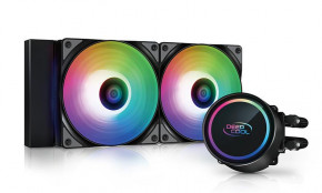    DeepCool Gammaxx L240 A-RGB (DP-H12CF-GL240-ARGB), Intel: LGA2066/2011/1151/1150/1155/LGA1366, AMD: AM4/AM3+/AM3/AM2+/AM2/FM2+/FM2/FM1, 282x120x27 , 4-pin