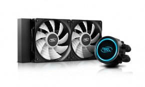    DeepCool Gammaxx L240 V2 (DP-H12RF-GL240V2), Intel: LGA2066//2011/1151/1150/1155/LGA1366, AMD: AM4/AM3+/AM3/AM2+/AM2/FM2+/FM2/FM1, 282x120x27 , 4-pin