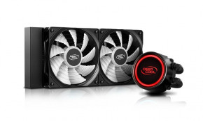    DeepCool Gammaxx L240 V2 (DP-H12RF-GL240V2), Intel: LGA2066//2011/1151/1150/1155/LGA1366, AMD: AM4/AM3+/AM3/AM2+/AM2/FM2+/FM2/FM1, 282x120x27 , 4-pin 6