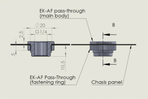  EKWB EK-AF Pass-Through G1/4 - Black 5