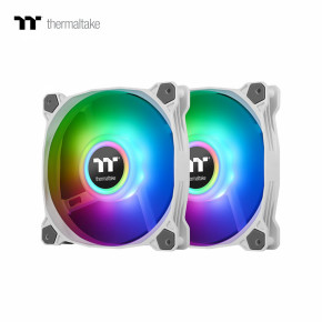   Thermaltake Pure Duo 12 ARGB Sync Radiator Fan White (2-Fan Pack)