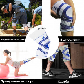  Power System Knee Support Pro PS-6008 L/XL Blue/White (VZ55PS-6008_L/XL_White-Blue) 5