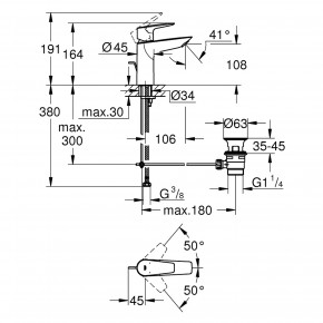    Grohe BauEdge New M-Size 23758001 3