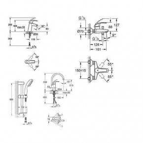   Grohe Eurosmart M-Size 123248MK 3