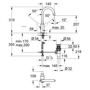  Grohe L-Size BauCurve (23090000) 3