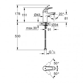    Grohe BauCurve S-Size 32848000 3