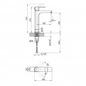    Qtap Lipno 1023H101C 3