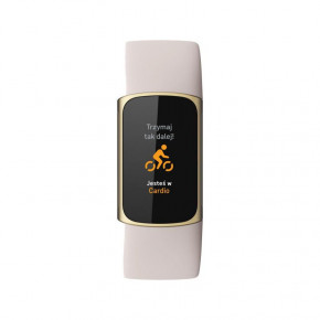 - Fitbit Charge 5 Lunar White/Soft Gold Stainless Steel 3