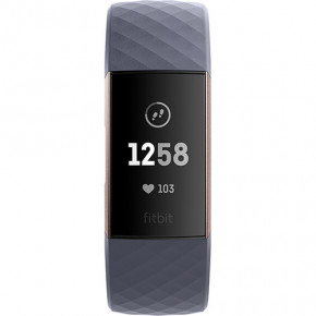 - Fitbit Charge 3 Rose Gold/Blue Gray FB409RGGY 3