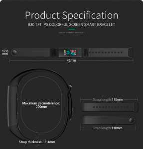 - Smart Skmei Braclet Nano B30 Black 12