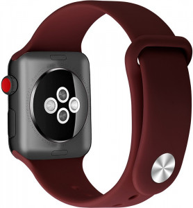  UWatch Silicone Strap for Apple Watch 42/44 mm Wine Red #I/S 3