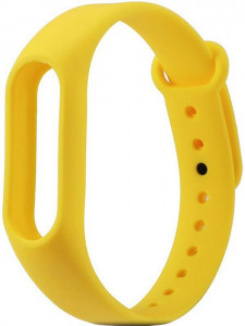  UWatch Replacement Silicone Band For Xiaomi Mi Band 2 Yellow #I/S