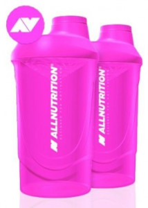    All Nutrition Shaker 600ml Super Pink 2LOGO