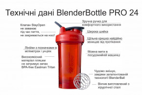  - BlenderBottle Pro24 Tritan 710ml Green (ORIGINAL) (VZ55Pro24 Green) Blender Bottle