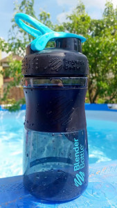  - BlenderBottle SportMixer 590ml Black/Teal (ORIGINAL) (VZ55SM 20oz Black/Teal) Blender Bottle 5