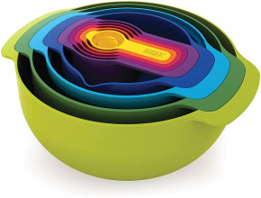   Joseph Joseph 9 Nesting Bowls Set 9-Piece Rainbow