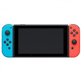    Nintendo Switch with Neon Blue and Neon Red Joy-Con