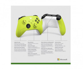   Microsoft Xbox Core Wireless Gaming Controller Series XS Electric Volt (QAU-00021) (5)