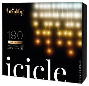 ó Twinkly Icicle Smart LED AWW 190, Gen II, IP44,  5,   (TWI190GOP-TEU)