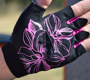    MadMax MFG-770 Flower Power Gloves Black/Pink M 7