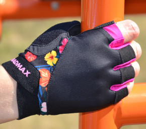    MadMax MFG-770 Flower Power Gloves Black/Pink M 9