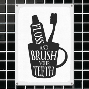   Floss and brush your teeth MET_20J003_WH