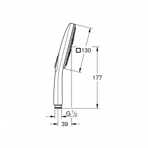     Grohe Rainshower Smartactive Cube 130 26550000 3